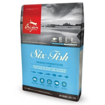 Orijen Six Fish Tahılsız Balık Yavru ve Yetişkin Kedi Maması 1.8 Kg
