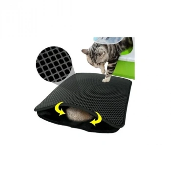 Petpretty Elekli Kedi Tuvaleti Paspası 50x60 Cm Siyah