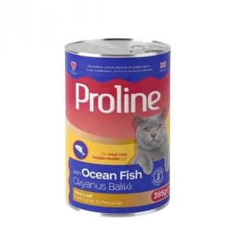 Proline Pate İçinde Et Parçacıklı Okyanus Balıklı Yetişkin Konserve Kedi Maması 395 Gr