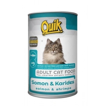 Quik Somon ve Karidesli Konserve Kedi Maması 415 Gr