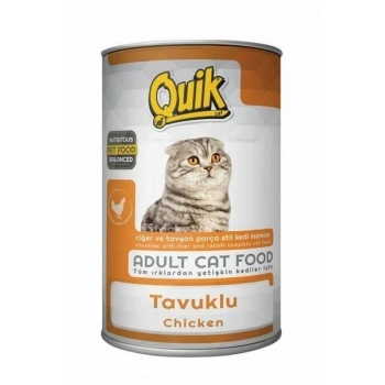 Quik Tavuklu Kedi Konserve Kedi Maması 415 Gr