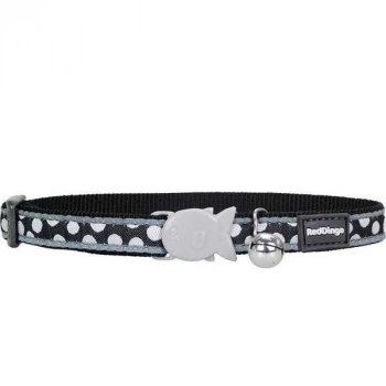 Red Dingo Balık Tokalı Mor Beyaz Benekli Kedi Boyun Tasması 12 Mm