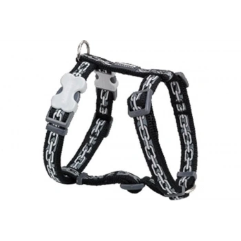Red Dingo Chain Zincir Desenli Köpek Göğüs Tasması Siyah 12 Mm