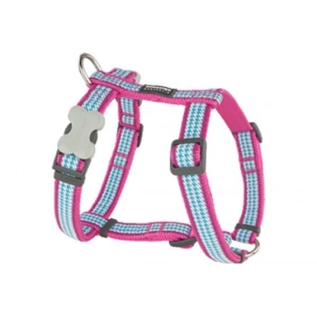 Red Dingo Fang It Desenli Köpek Göğüs Tasması Pembe 20 Mm