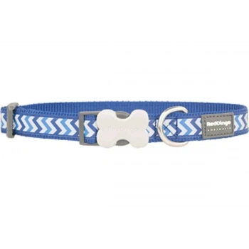 Red Dingo Reflektörlü Ziggy Desenli Köpek Boyun Tasması Lacivert 12 Mm