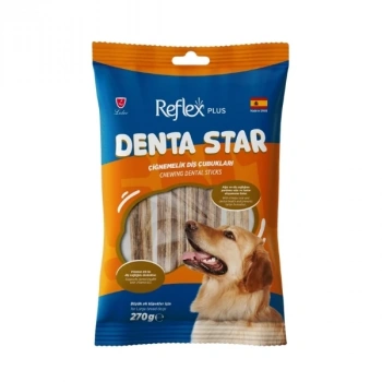 Reflex Plus Denta Star Çiğnemelik Diş Çubukları Büyük Irk Yetişkin Köpek Ödül Maması 270 Gr