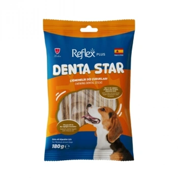 Reflex Plus Denta Star Çiğnemelik Diş Çubukları Orta Irk Yetişkin Köpek Ödül Maması 180 Gr