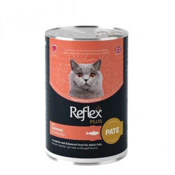 Reflex Plus Pate İçinde Somonlu Yetişkin Konserve Kedi Maması 395 Gr