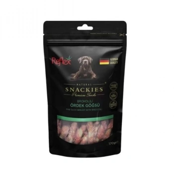 Reflex Snackies Natural Brokolili Ördek Göğsü Tahılsız Köpek Ödül Maması 170 Gr