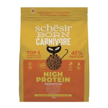 Schesir Born Carnivore Tavuk ve Yumurtalı Yetişkin Kedi Maması 255 Gr