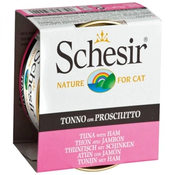 Schesir Ton Balık ve Jambonlu Jöleli Konserve Kedi Maması 85 Gr