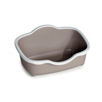 Stefanplast Tres Chic Açık Kedi Tuvaleti Beyaz/Bej 56x38.5x26 Cm