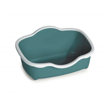 Stefanplast Tres Chic Açık Kedi Tuvaleti Beyaz/Yeşil 56x38.5x26 Cm