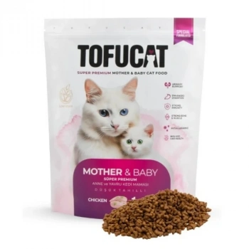 Tofucat Mother&Babycat Tavuklu Anne ve Yavru Kedi Maması 1.5 Kg