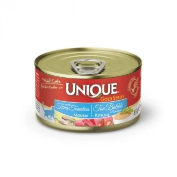 Unique Gold Series Ton Balıklı ve Domatesli Yetişkin Konserve Kedi Maması 85 Gr