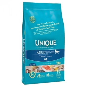 Unique Sensitive Somonlu Orta ve Büyük Irk Düşük Tahıllı Yetişkin Köpek Maması 3 Kg