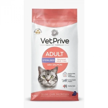 Vet Prive Sterilised Somonlu Yetişkin Kısırlaştırılmış Kedi Maması 1.5 Kg