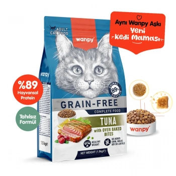 Wanpy Ton Balıklı Tahılsız Yetişkin Kedi Maması 1.5 Kg