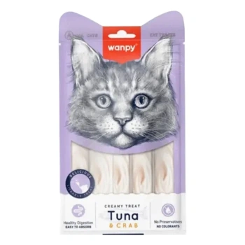 Wanpy Ton Balıklı ve Yengeçli Sıvı Kedi Ödül Maması (25 x 14 g)