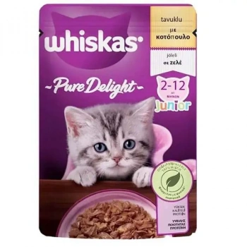 Whiskas Pouch Pure Delight Tavuklu Yavru Kedi Konservesi