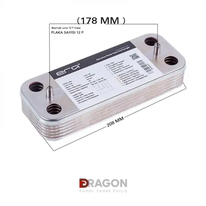 baymak luna 12 plakalı esanjör