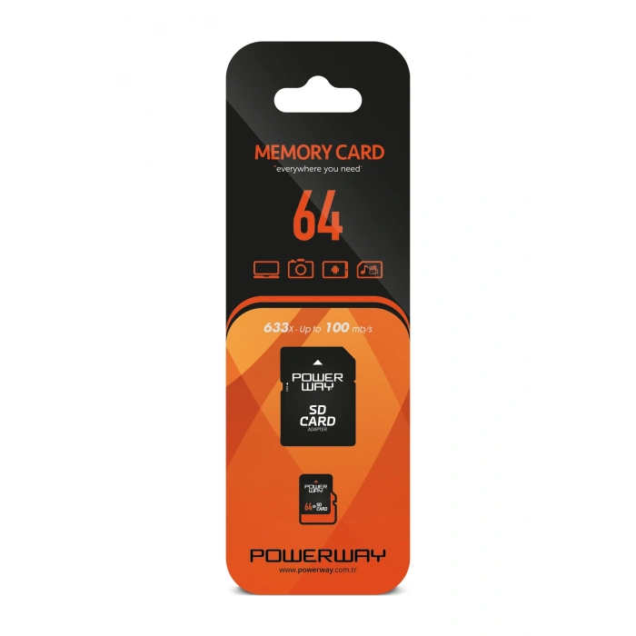 64 Gb Hafıza Kartı Adaptör Dahil