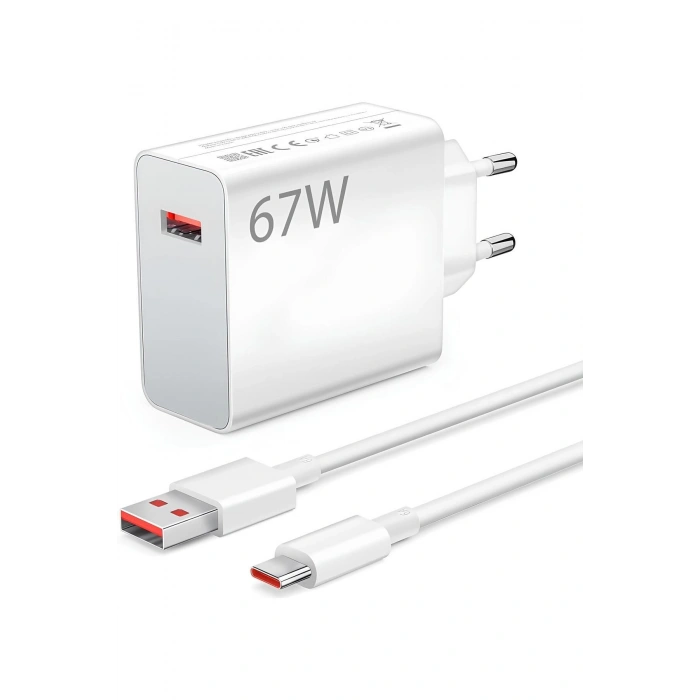 YK 67 Watt Yüksek Hız Şarj Aleti Adaptör+Kablo