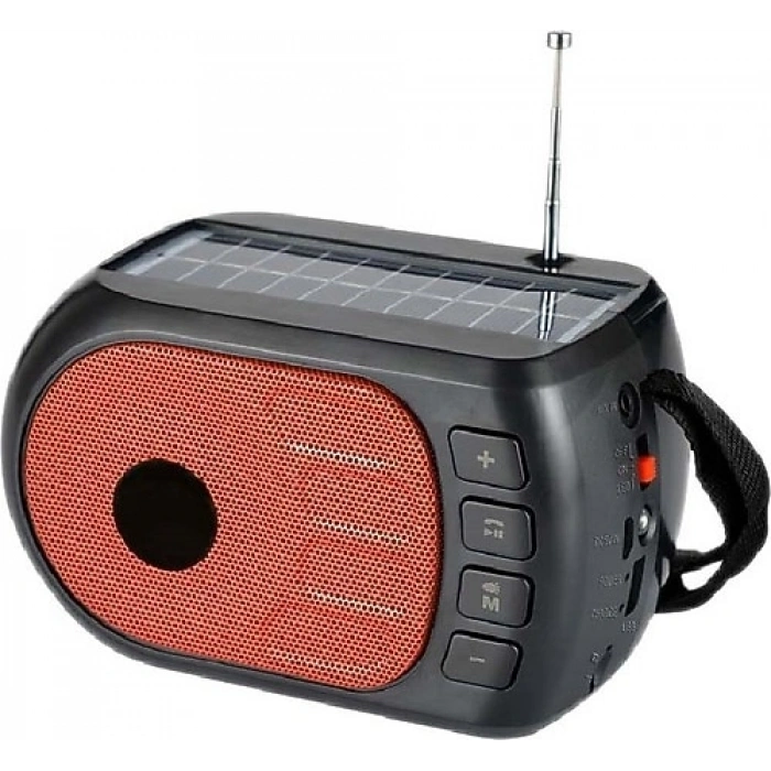 FP506S Solar Güneş Enerji FM Radyo Bluetooth Hoparlör KIRMIZI