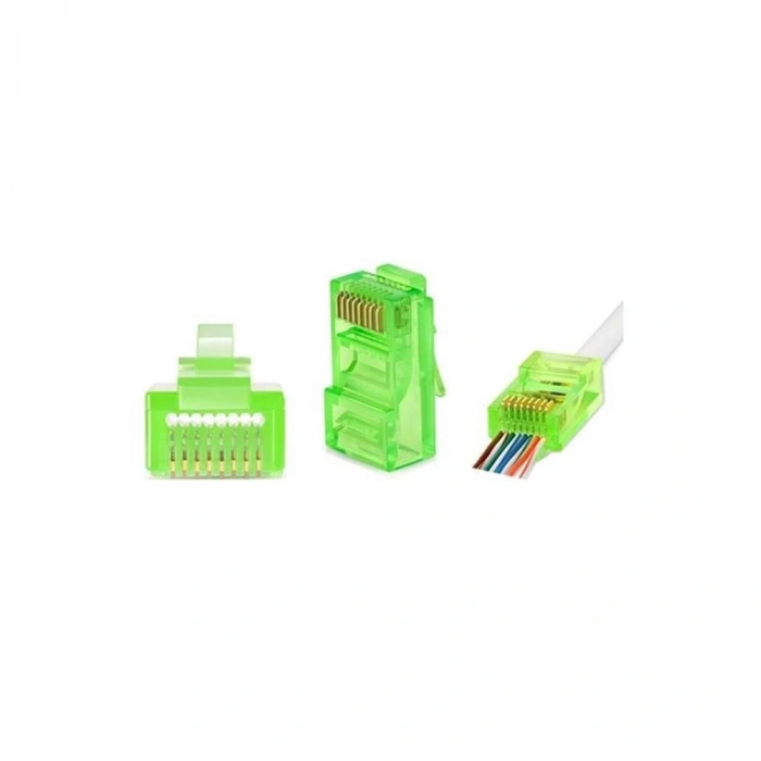 Gabble Renkli GAB-EZRJ45C EZ-RJ45 Yeşil Delikli Yeni Nesil Konnektör