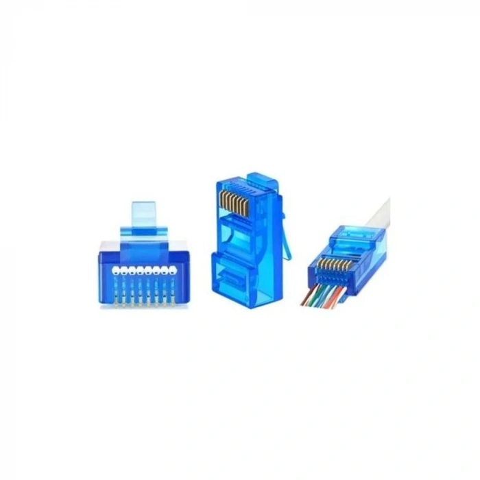 Gabble Renkli GAB-EZRJ45C EZ-RJ45 Mavi Delikli Yeni Nesil Konnektör