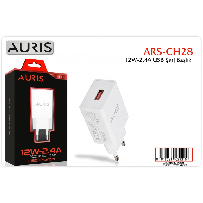 Auris ARS-CH28 Micro Telefon Şarj Seti 2.4 Amper