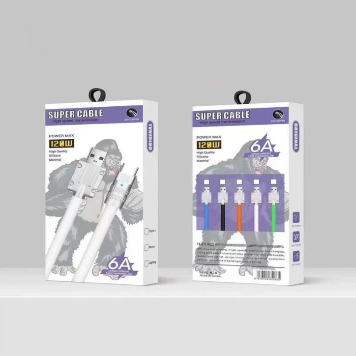 PL-8763 MİCRO USB 6 AMPER HIZLI ŞARJ KABLOSU KARIŞIK RENK