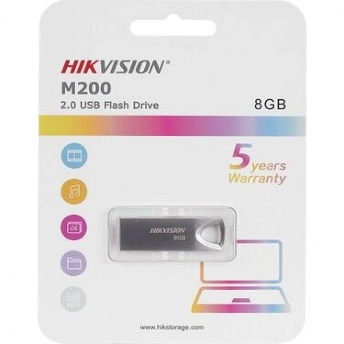 Hikvision Usb Bellek 8gb USB2.0 HS-USB-M200/8GB Metal