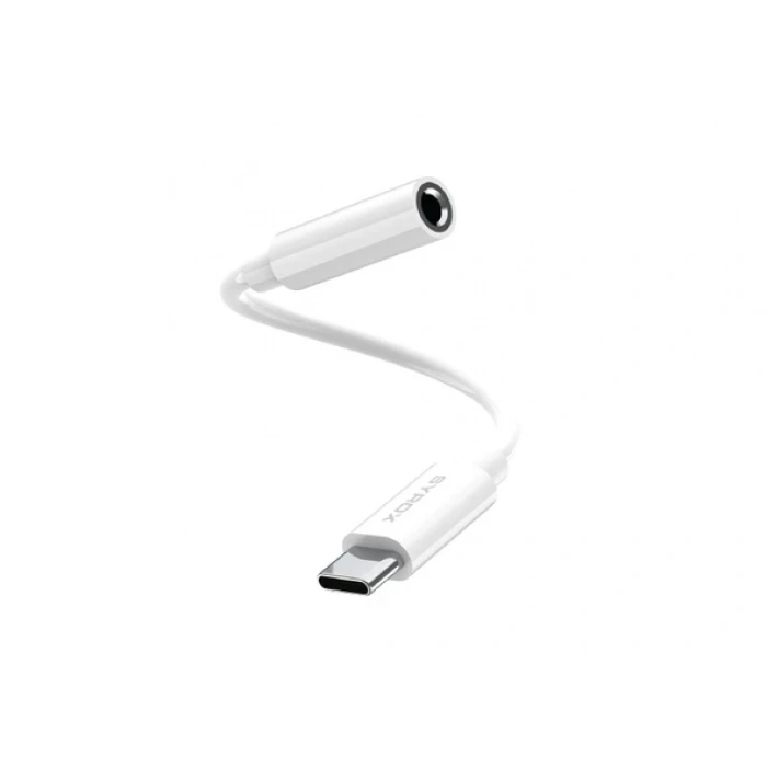 Syrox DT22T-A Type-C - 3.5mm AUX Dönüştürücü - Beyaz
