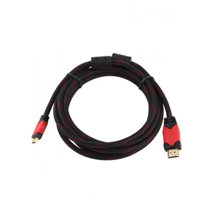 1080P Hasır Örgülü HDMI Kablo - 3 Metre Standart