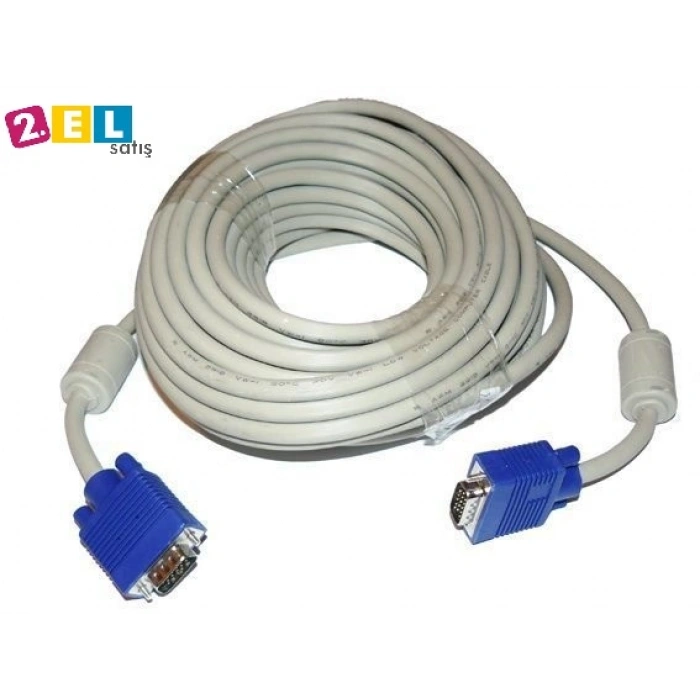 20 Metre VGA Kablo Beyaz Renk (İKİNCİ EL)