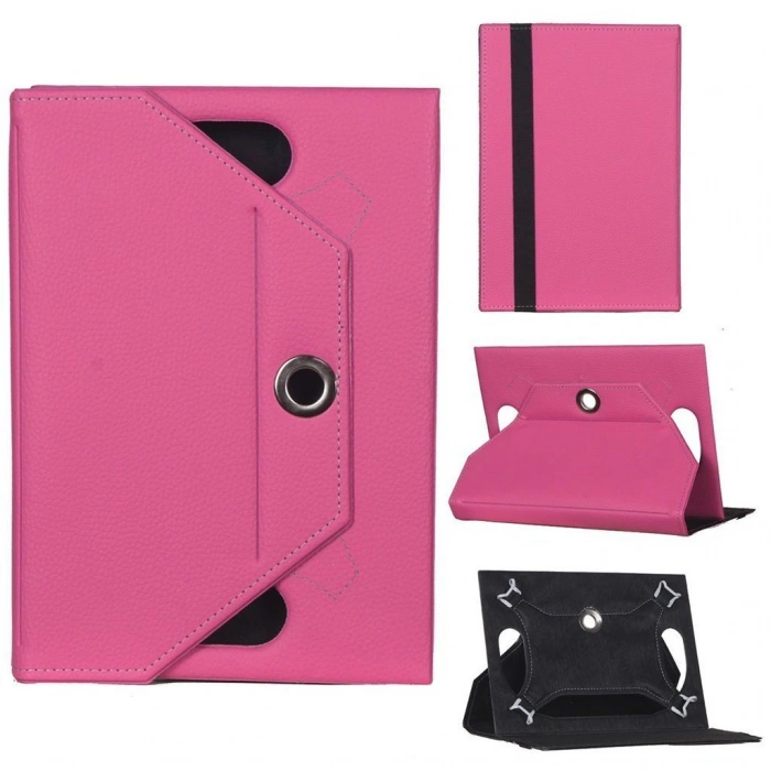 Standart Universal Standlı Tablet Kılıfı Pembe 7 inç