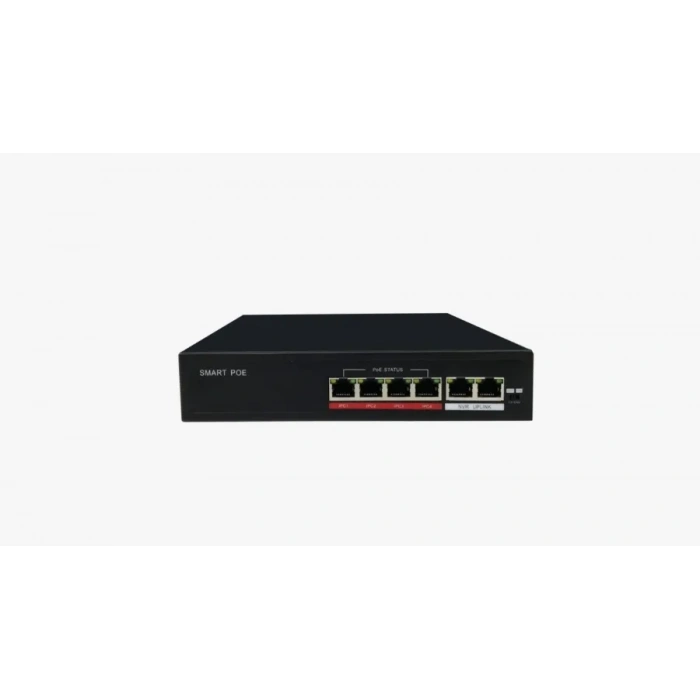 URANIUM POE-4002-48W 4 PORT 10/100 + 2 PORT 10/100 RJ45 UPLINK 48W POE SWITCH