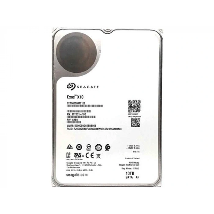 Seagate Exos X10 ST10000NM0126 10TB 7200RPM 256M SATA 6Gb/s 3.5 Hard Drive
