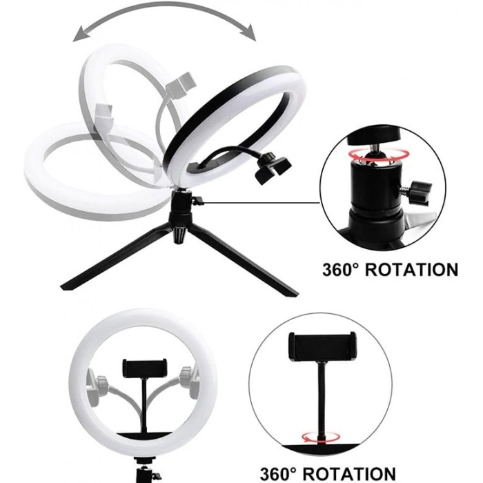 İvotech RGB Led Yumuşak Halka Işık MJ33 (200cm Işık Ayağı Dahil)