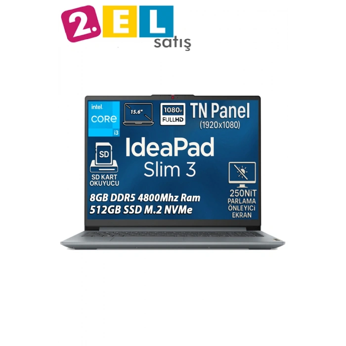Lenovo Ideapad 3 Intel Core i3 N305 8GB 512GB SSD 15.6 Laptop