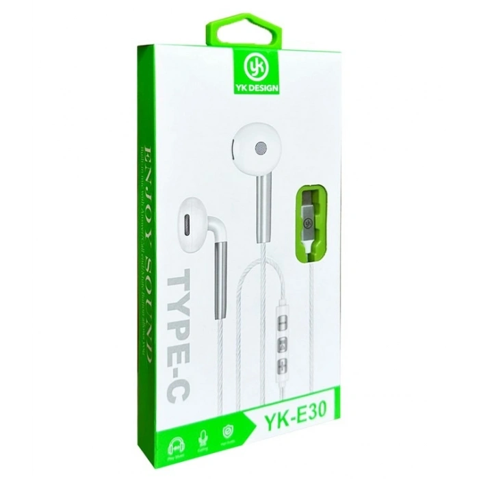 Yk Design E30 Type-C Girişli Kablolu Kulaklık