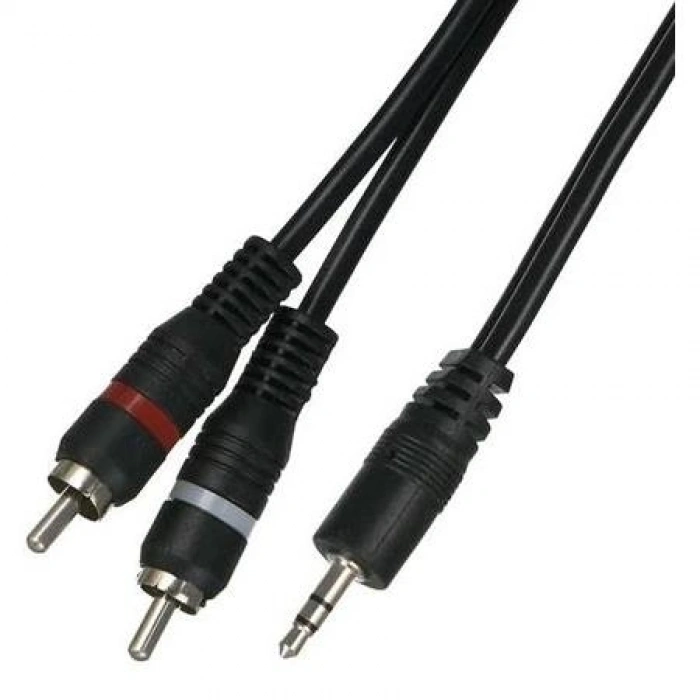 Alfais 4794s 3.5mm Stereo To 2rca Aux Ses Kulaklık Çevirici Kablosu (1.8 Metre)