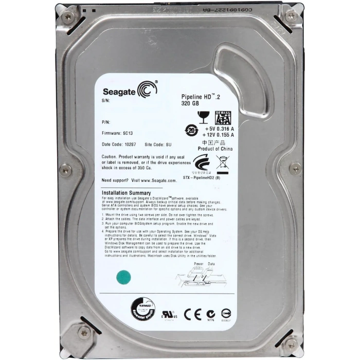 Seagate Pipeline 320GB 8MB Cache SATA 3.0Gb/s 3.5 Hardisk (İKİNCİ EL).