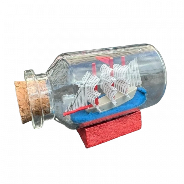 Orta Boy Şişe İçerisinde Gemi Maketi