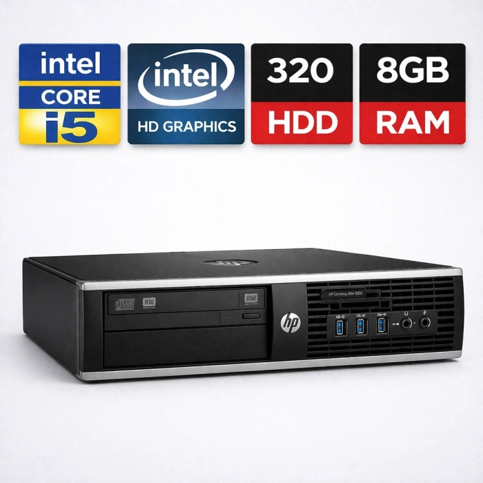 Hp Compaq Elite Yatay Kasa İ5-2400 8Gb Ddr3 320 Gb hdd (İKİNCİ EL)