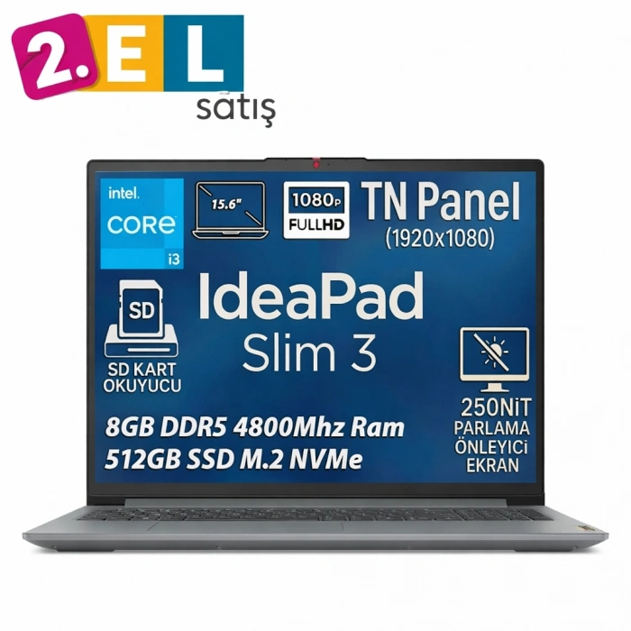 Lenovo Ideapad 3 Intel Core i3 N305 8GB 512GB SSD 15.6 Laptop