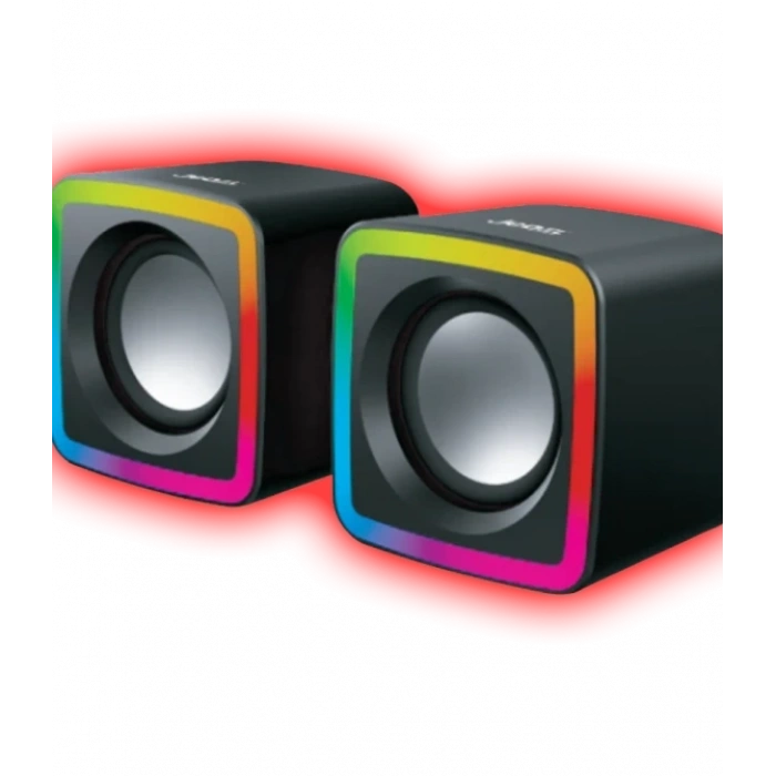 Jedel S-575 3.5mm TRS - USB Güç - Renkli Rgb Işıklı 1+1 Hoparlör Speaker