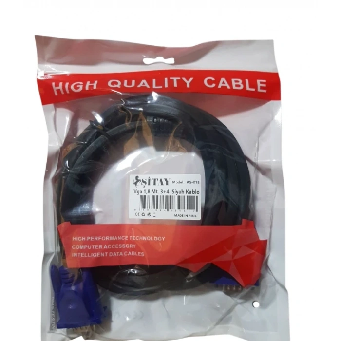 VGA 1.8m 3+4 Kablo