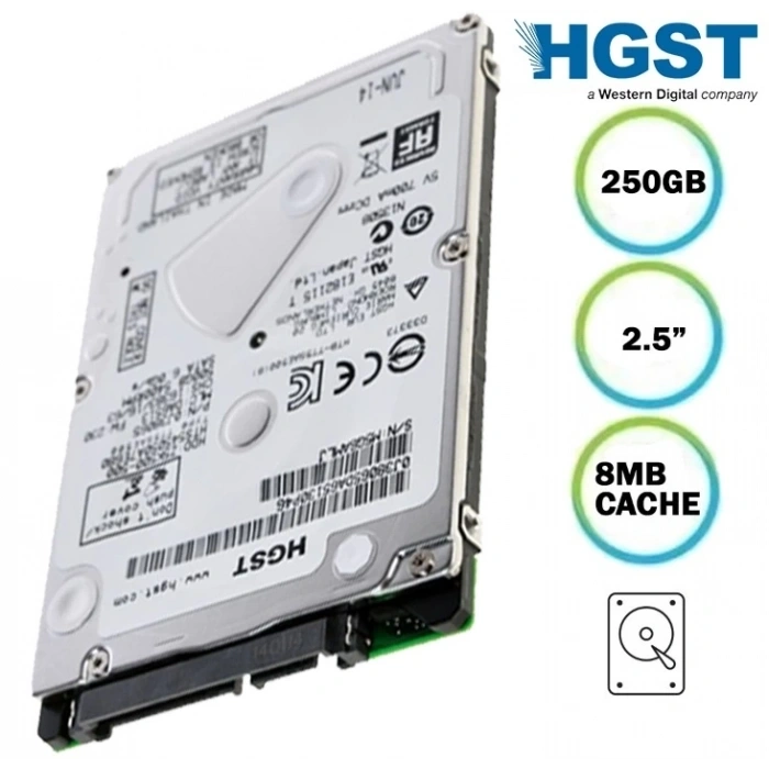 250GB HGST 5400rpm 2.5 inç SATA PC/DVR/CCTV Güvenlik Kamerası Diski